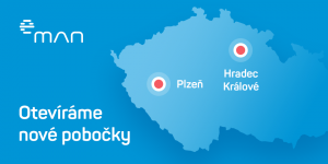 eMan pobočky Hradec Králové a Plzeň
