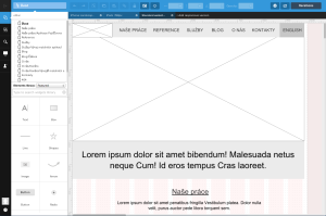 Návrh homepage v nástroji UXPin